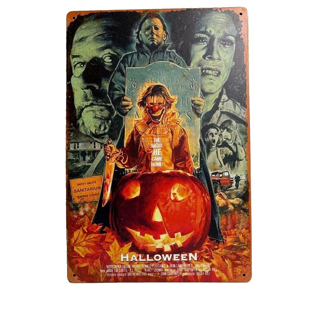 Vintage Look 1978 Halloween Movie Aluminium Tin Metal Signs Home Décor 8x12